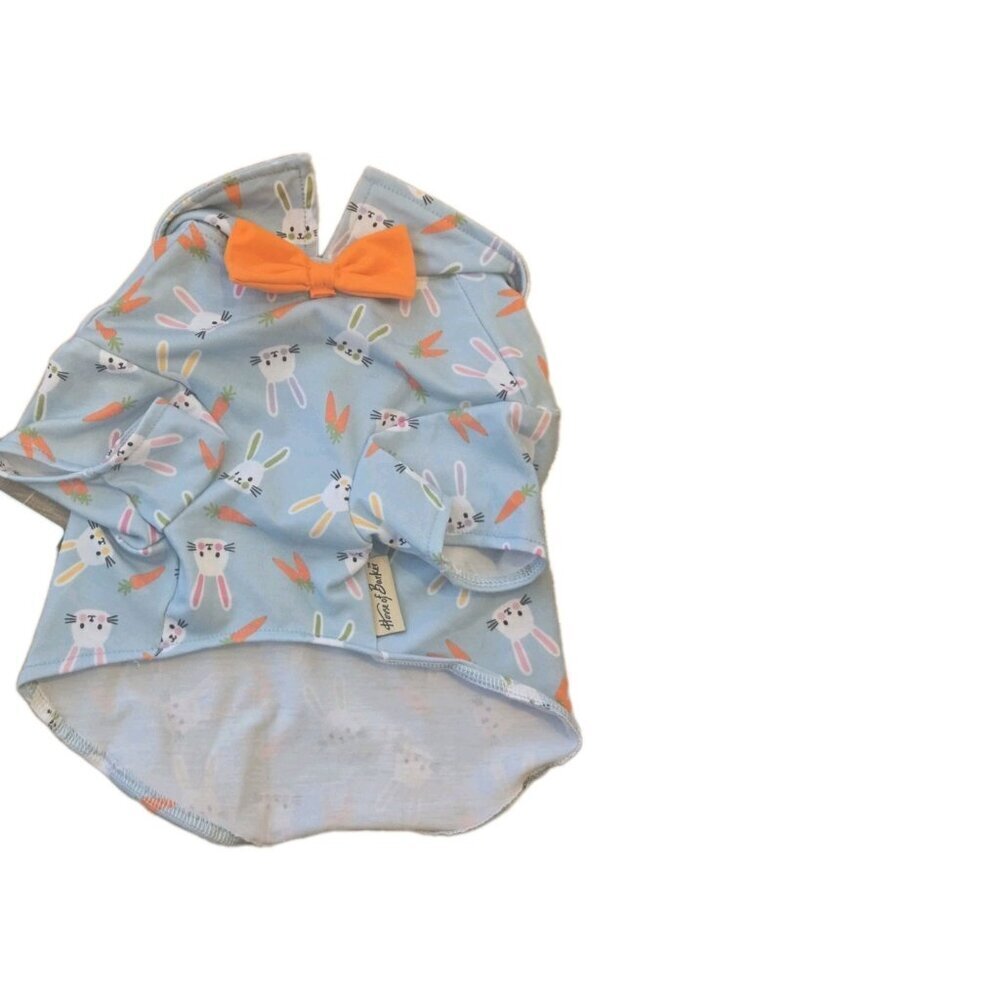 NEW Blue Boy Dog Apparel CLOTHING Easter Bunny Shirt W/ Bow Top NWT - Small - Picture 4 of 4